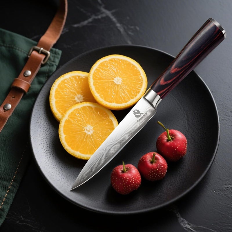 Cooluxry Kitchen Knife Set, 3 Piece Professional Chef Knife Set, High Carbon Stainless Steel Ultra Sharp Blade & Wooden Handle (3 Pcs) - Image 5